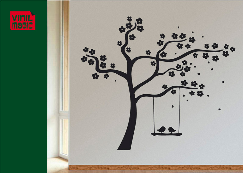 arbol columpio  pajaritos