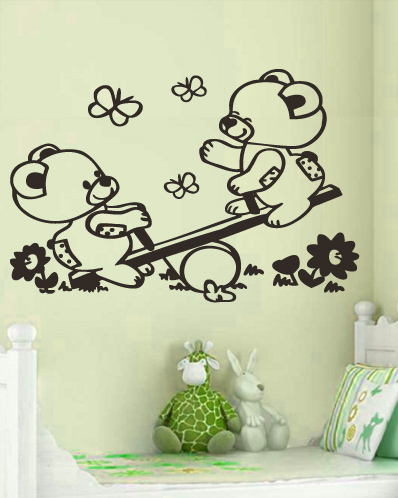 Ositos columpiándose