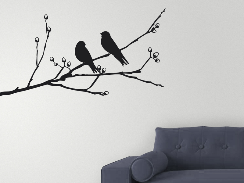 Rama otoño pajaritos