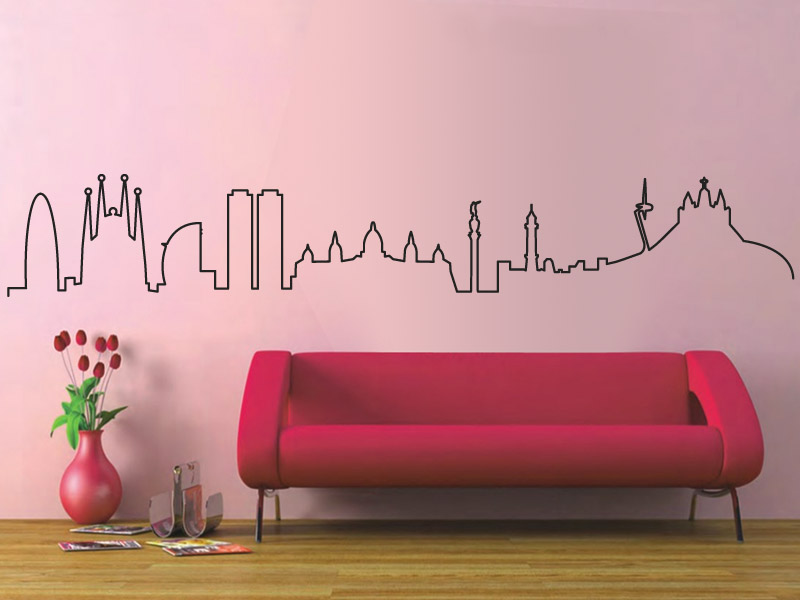 Skyline Barcelona línea